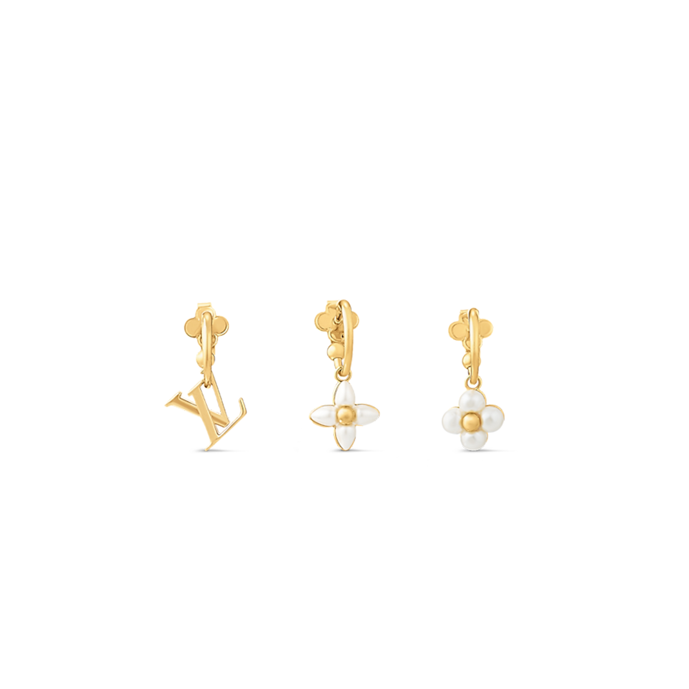 LOUIS VUITTON LV FLORAGRAM EARRINGS M01025 LOUIS VUITTON LV FLORAGRAM EARRINGS M01025